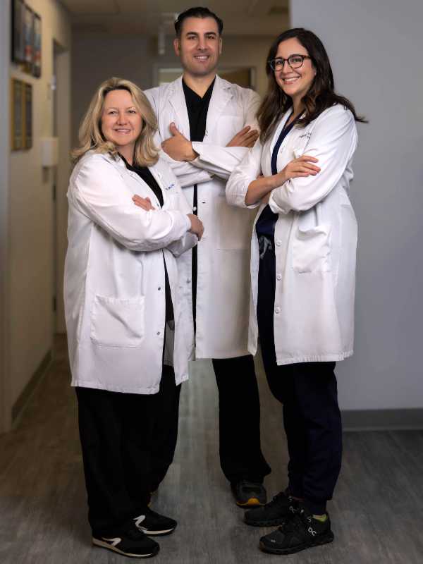 Group picture of the Bloomfield Foot Specialists doctors.