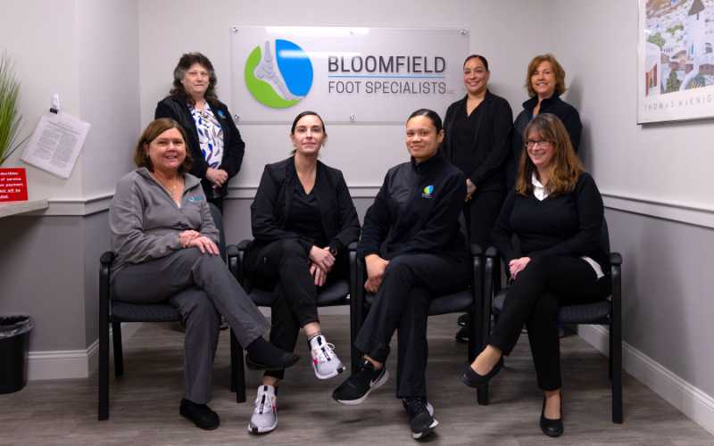 Group picture: Bloomfield Foot Specialists staff.
